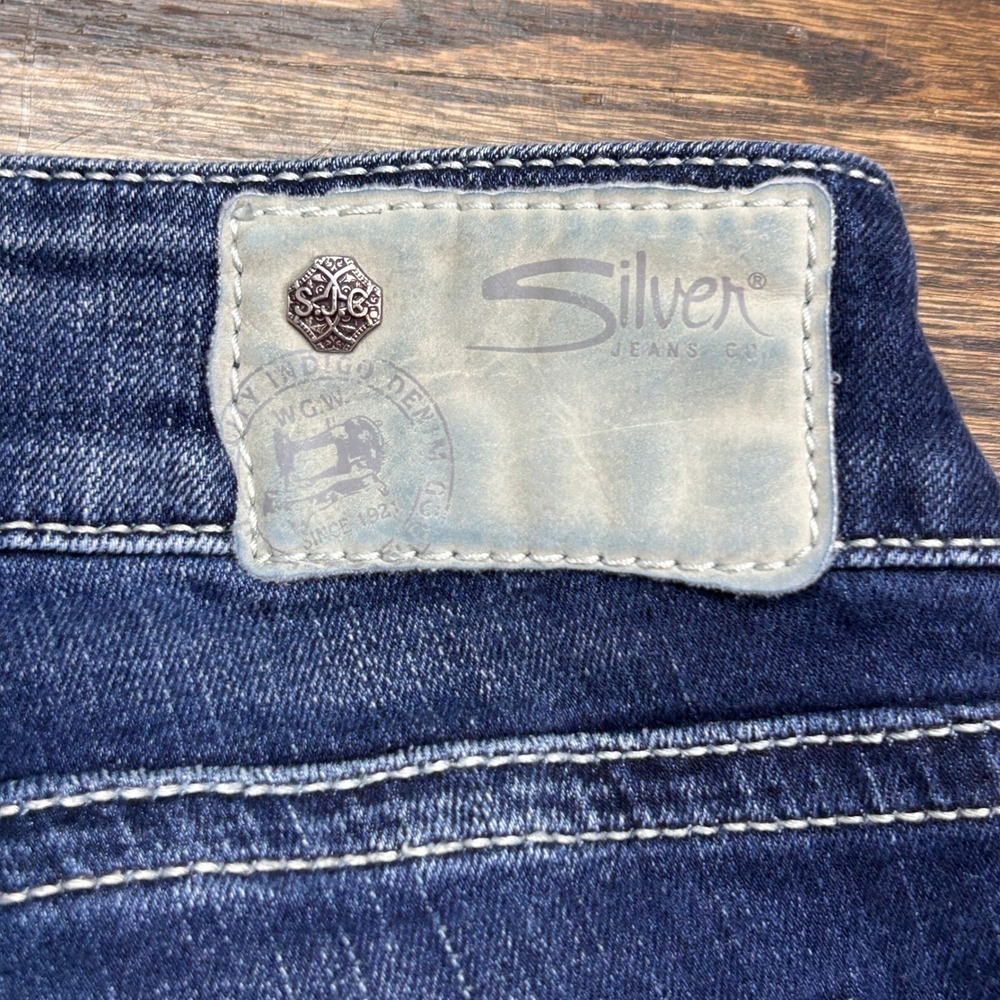 Silver Jeans Co Suki Womens 27 Mid Capri Dark Wash Denim Cropped - Picture 10 of 10